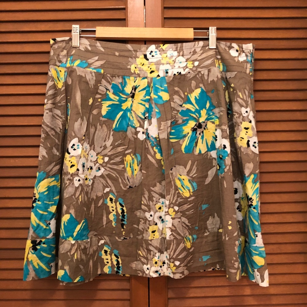 Riley + James floral cotton skirt XL